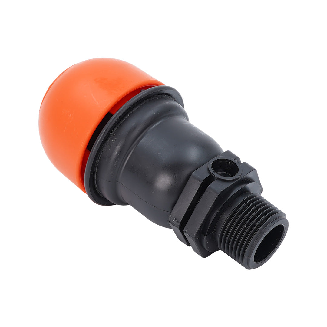 Black body valve with bright orange top
