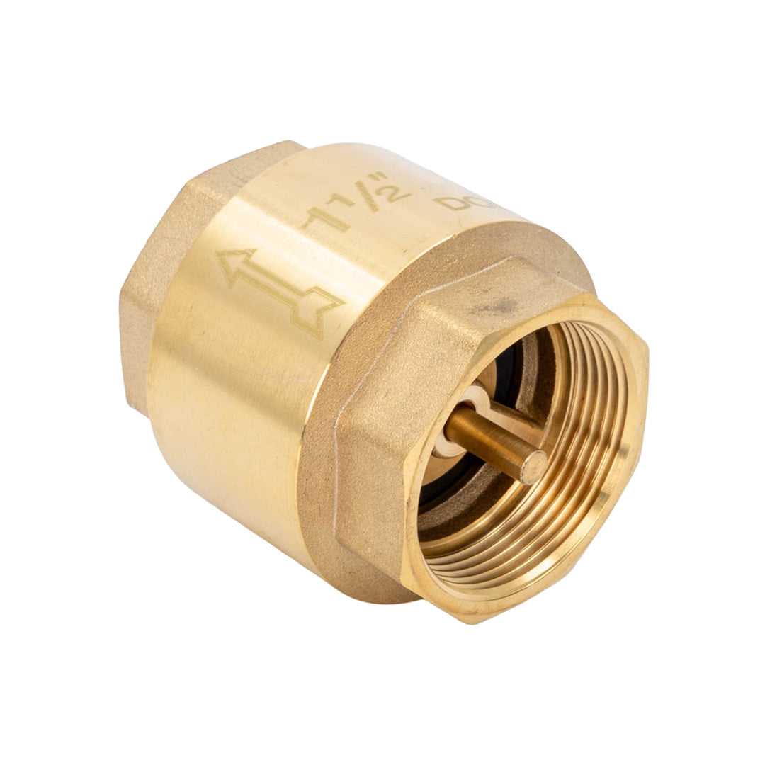 Brass Non return valve on white background