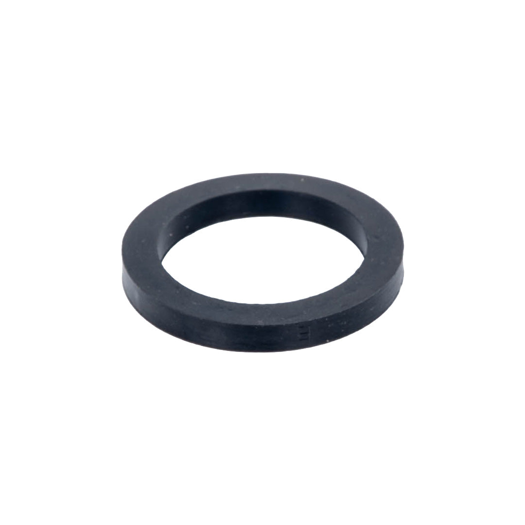 black ruber ring seal on white background