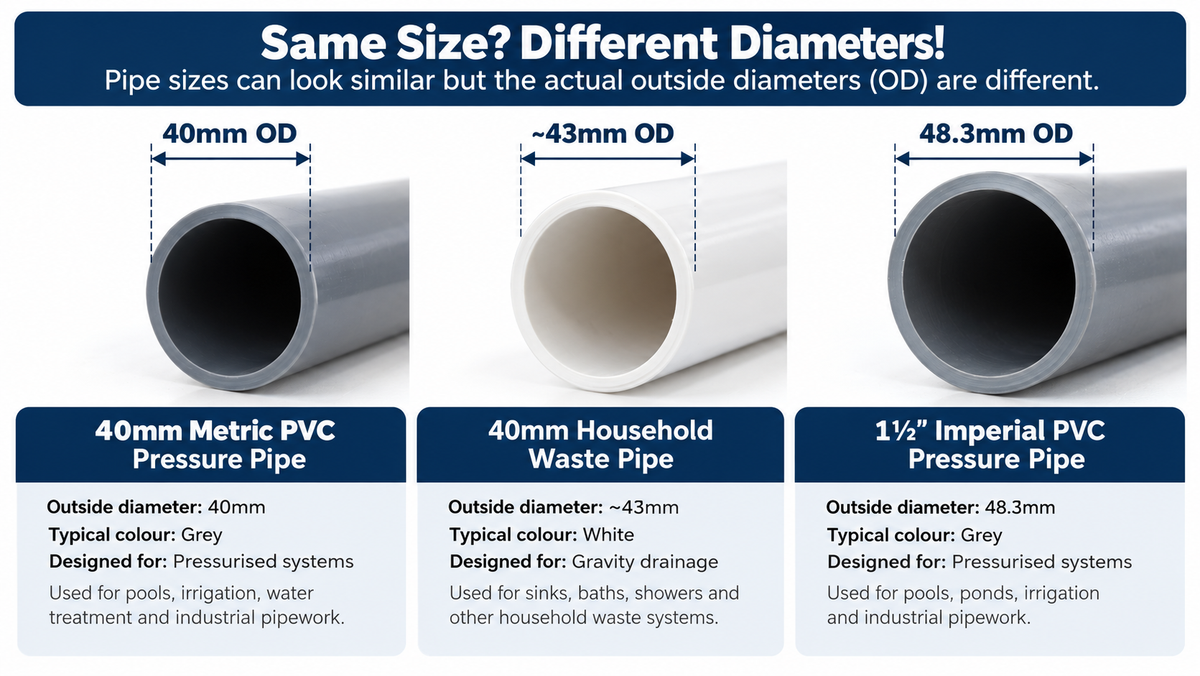 PVC Pressure Pipe vs Waste Pipe – What’s the Difference?