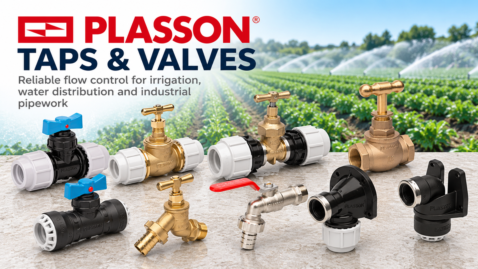 Plasson Taps & Stop Taps | MDPE & Brass | T-mex | Plasson