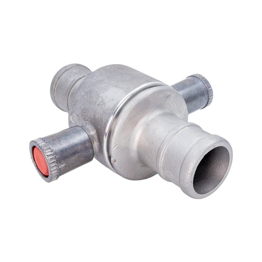 Metal Fire Hose Instantaneous couplings on white background