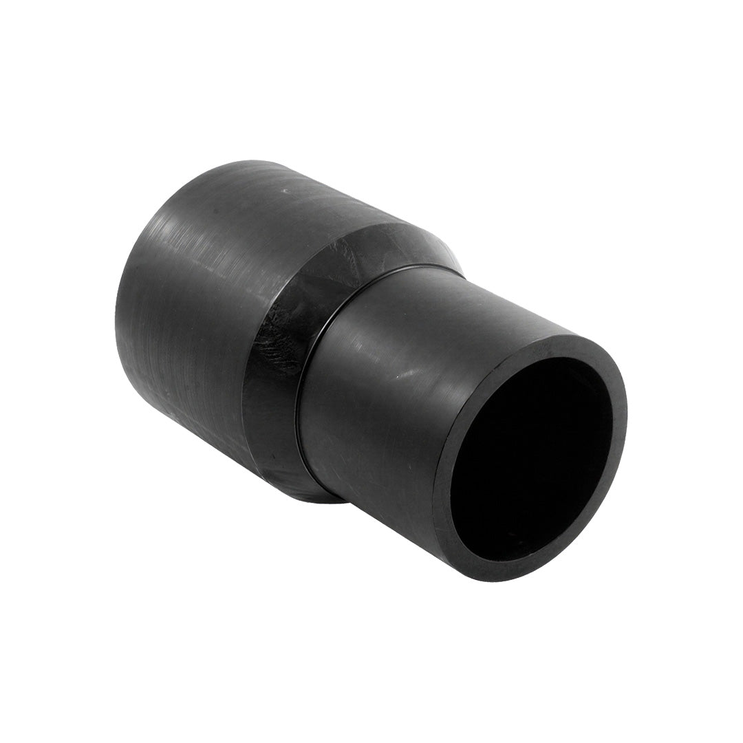 Black Plastic Pipe Reducer on Background