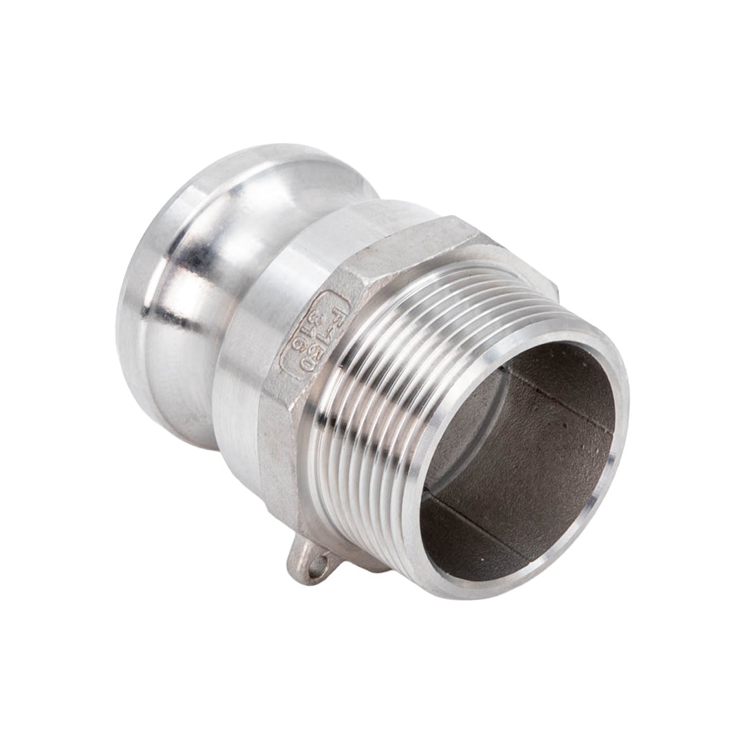 Stainless Steel camlock silver on white background